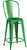 Flash Furniture 4 Pk. 24'' High Distressed Green Metal Indoor-Outdoor Counter Height Stool with Back