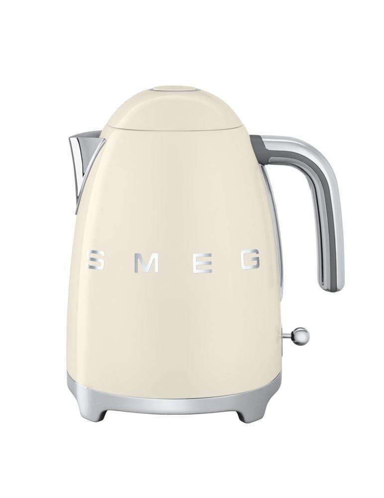 Smeg KLF03CRUS 50's Retro Style Aesthetic Electric Kettle with Embossed Logo, Cream