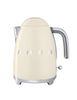 Smeg KLF03CRUS 50's Retro Style Aesthetic Electric Kettle with Embossed Logo, Cream