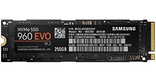 Samsung 960 EVO Series - 250GB PCIe NVMe - M.2 Internal SSD (MZ-V6E250BW) (Renewed)