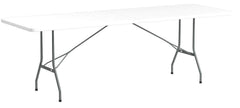 Flash Furniture 30''W x 96''L Bi-Fold Granite White Plastic Folding Table