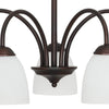 Ravenna Home Classic 5 Light Chandelier, Bulbs Included, 72 Inch Height, Dark Bronze