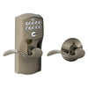 Schlage FE575 CAM 620 ACC Camelot Keypad Entry with Auto-Lock and Accent Levers, Antique Pewter