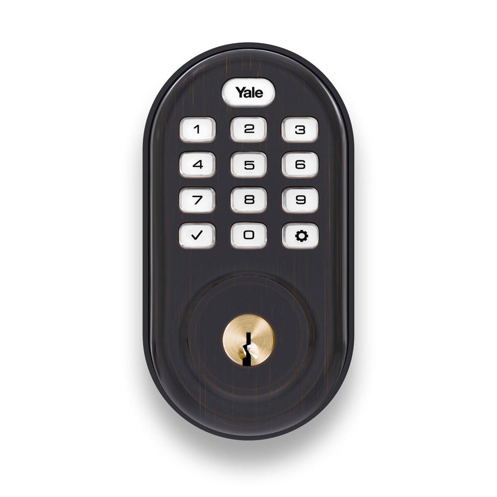 Yale Security YRD216ZW20BP Real Living Assure Lock Push Button Deadbolt with Z-Wave, Oil Rubbed Bronze