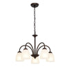 Ravenna Home Classic 5 Light Chandelier, Bulbs Included, 72 Inch Height, Dark Bronze