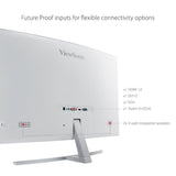 ViewSonic VX3216-SCMH-W 32 Inch 1080p 1800R Curved Monitor with Dual Speakers HDMI DVI and VGA