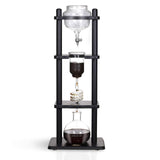 Yama Glass YAMCDM8SBK Coffee Tower with Iced Slow Drip Technology, 6-8 Cup Cold Brew Maker, Black