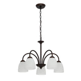 Ravenna Home Classic 5 Light Chandelier, Bulbs Included, 72 Inch Height, Dark Bronze