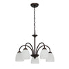 Ravenna Home Classic 5 Light Chandelier, Bulbs Included, 72 Inch Height, Dark Bronze