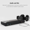 WAVLINK USB-C Ultra HD/5K Single Video & Dual 4K Universal Docking Station Thunderbolt 3 Compatible,60W Power Delivery,5K@60Hz,4K HDMI@30Hz, 4K DP@60Hz, 4 USB 3.0 Ports,2 Type C, Gigabit Ethernet, Aud