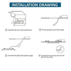 (8-Pack) Barrina LED Downlight 3000K, 6 inches 12W 1020lm, Dimmable, Ultra-Thin Recessed Ceiling Light with Junction Box, Wafer Light, Down Light, Warm White Panel Lights
