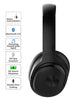 COWIN SE7 Active Noise Cancelling Headphones Bluetooth Headphones Wireless Headphones Over Ear with Microphone/Aptx, Comfortable Protein Earpads, 50 Hours Playtime for Travel/Work, Black