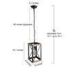 LNC Cage Pendant Lights, Wood Bond Chandelier for Island, Living Room, Non-Flat Ceiling Applicable A03437, Brown