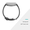 Fitbit Versa Lite Smartwatch, Charcoal/Silver Aluminum, One Size (S & L Bands Included)