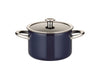 ELO Cookware 46104 Midnight 7 Piece Enameled Steel Cookware Set, Professional, Blue