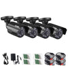 ZOSI 4 Pack 720P HD-TVI Security Bullet Cameras for Home Surveillance DVR System with 65ft Night Vision Automatic IR Function