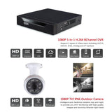 Tonton 8CH Full HD 1080P Security Camera System, 5-in-1 Surveillance DVR and (6) 2.0MP 1920TVL Waterproof Outdoor Indoor CCTV Bullet Camera with Perimeter Protection and Clear Night Vision(NO HDD)