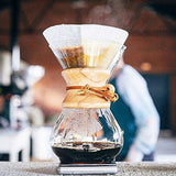 Chemex Bundle - 2 Items: Glass Handle Coffeemaker and FC-100 Pre-Folded Circle Filters (6-Cup)