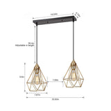SEEBLEN Gold Hanging Pendant Light Ceiling Light Fixtures