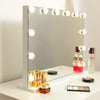 Hollywood Mirror Makeup Vanity Mirror with Lights, Touch Control Light-up Beauty Musthaves Smart Cosmetic Tabletops with 3 Color Dimmable Bulbs, USB Charging Port, 22.8