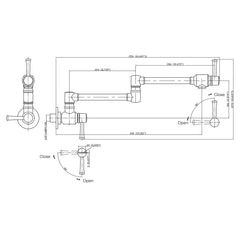 JZBRAIN Pot Filler Wall Mount Stainless Steel Pot Filler Faucet with Folding Stretchable Double Joints 2 Handles 5.5 GPM Flow Rate