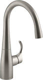 KOHLER K-22034-VS 360 Degree Swing Spout Bar Faucet, Single-Handle, Vibrant Stainless, Entertainment Faucet, Secondary Faucet, Prep Faucet