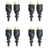 50ft (15.2M) High Speed HDMI Cable Male to Male with Ethernet Black (50 Feet/15.2 Meters) Supports 4K 30Hz, 3D, 1080p and Audio Return CNE68016 (4 Pack)