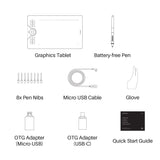 Huion HS610 13x8 Inch Graphics Drawing Tablet with 28 Express Keys, 8192 Battery-Free Stylus, Compatible with Mac, PC or Android Mobile