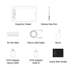 Huion HS610 13x8 Inch Graphics Drawing Tablet with 28 Express Keys, 8192 Battery-Free Stylus, Compatible with Mac, PC or Android Mobile