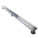 Neodrain 60-Inch Linear Shower Drain with Quadrato Pattern Grate, Professional Brushed 304 Stainless Steel Rectangle Shower Floor Drain Manufacturer,Floor Shower Drain With Leveling Feet,Hair Strainer