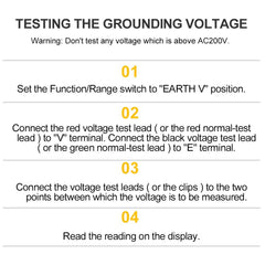 ALLOSUN Digital Earth Tester/Digital Earth Resistance Tester with Hard Case