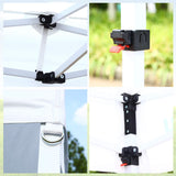 Ohuhu EZ Pop-Up Canopy Tent with Sidewall, 10 X 10 FT Sturdy Commercial Instant Shelter with Removal Side Wall for More Shade, 4 Adjustable Height & Wheeled Carrying Bag, White