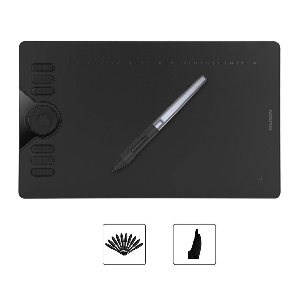 Huion HS610 13x8 Inch Graphics Drawing Tablet with 28 Express Keys, 8192 Battery-Free Stylus, Compatible with Mac, PC or Android Mobile