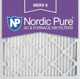 Nordic Pure 14x14x1 MERV 8 Pleated AC Furnace Air Filters 14x14x1M8-6 6 Pack