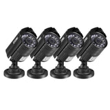 ZOSI 4 Pack 720P HD-TVI Security Bullet Cameras for Home Surveillance DVR System with 65ft Night Vision Automatic IR Function