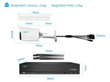 Reolink 1080p Wireless Security Camera System Outdoor HD 4 Channel WiFi NVR with 1TB Hard Drive Home Business Monitoring RLK4-210WB4
