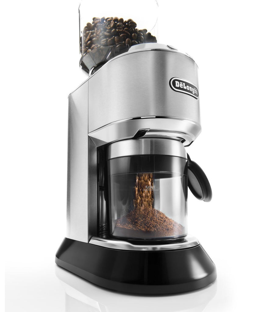 DeLonghi KG 521.M America KG521 Dedica Conical Burr Grinder with Porta Filter Attachment, Silver