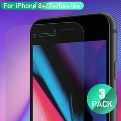 O'Crack - 3-Pack Tempered Glass Screen Protector Compatible with iPhone 8+/7+/6S+/6+