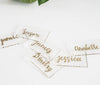 ElegantCirlce 100 PCS 3.5 x 2 in. Clear Acrylic Place Cards Rectangle Shape Perfect for Weddings, Parties, Table Numbers, Guest Names, Food Signs, Birthdays, Decorations 3 1/2 by 2 in. (100 Pack)