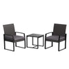 AmazonBasics 3-Piece PE Rattan Wicker Outdoor Patio Set