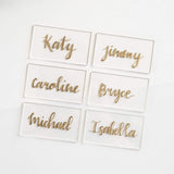 ElegantCirlce 100 PCS 3.5 x 2 in. Clear Acrylic Place Cards Rectangle Shape Perfect for Weddings, Parties, Table Numbers, Guest Names, Food Signs, Birthdays, Decorations 3 1/2 by 2 in. (100 Pack)
