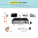 Tonton 8CH Full HD 1080P Security Camera System, 5-in-1 Surveillance DVR and (6) 2.0MP 1920TVL Waterproof Outdoor Indoor CCTV Bullet Camera with Perimeter Protection and Clear Night Vision(NO HDD)