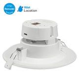 TORCHSTAR 4 PACK 6 Inch LED Recessed Downlight with Junction Box, 9W (80W Eqv.) Dimmable LED Ceiling Light Fixture, IC-Rated & Air Tight, Wet Location, 5000K Daylight, UL-listed, 5 Years Warranty