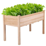 Yaheetech Wooden Raised/Elevated Garden Bed Planter Box Kit for Vegetable/Flower/Herb Outdoor Gardening Natural Wood, 48.8 x 23 x 29.9'' (LxWxH)