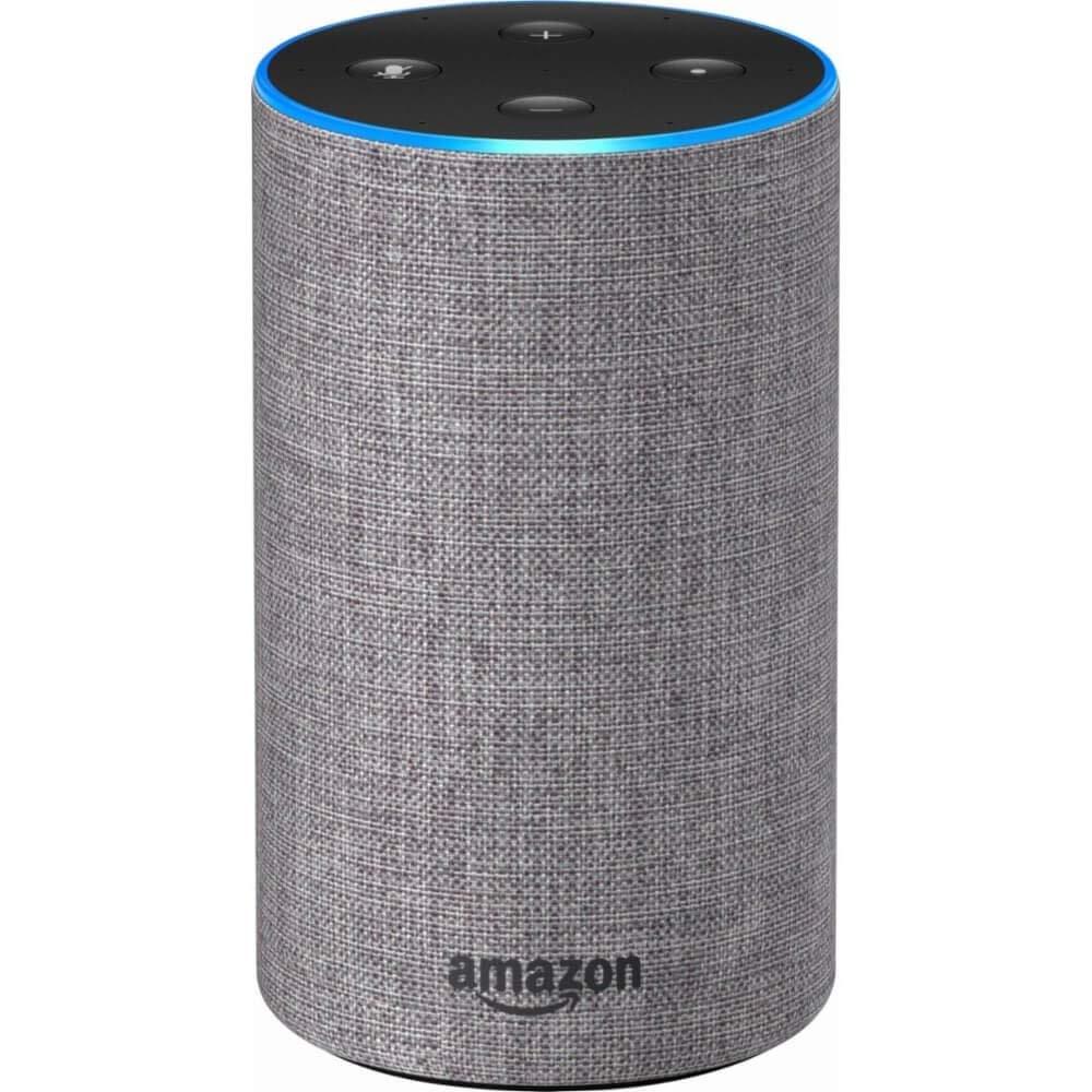 Echo (2nd Generation) - Smart speaker with Alexa and Dolby processing  - Heather Gray Fabric