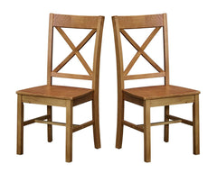 Ravenna Home Solid Pine Dining Chair with Cutout Back, 38