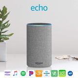Echo (2nd Generation) - Smart speaker with Alexa and Dolby processing  - Heather Gray Fabric