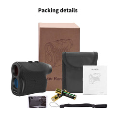 Affyrex Golf Laser Rangefinder, 650 Yard Range with Pulse Vibration, Distance and Speed Measurement, 6X Magnification and Naked Eye Observation (Black)
