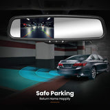 BOSCAM K4 Backup Camera Kit, 170° Waterproof Back Up Car Camera with 4.3″LCD Rearview Mirror Monitor