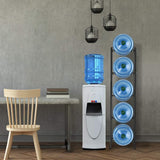 Nandae Water Cooler Jug Rack, 5-Tier Heavy Duty Water Bottle Holder Storage Rack for 5 Gallon Water Dispenser, Save Space (Black)